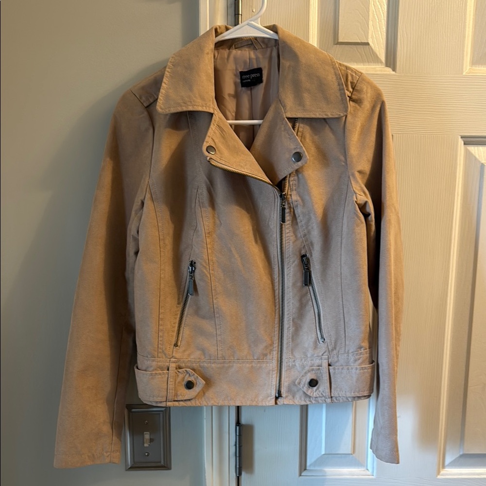 Free Press Tan Faux Suede Jacket